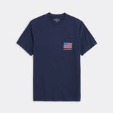 Micro Whale American Flag Short Sleeve Tee